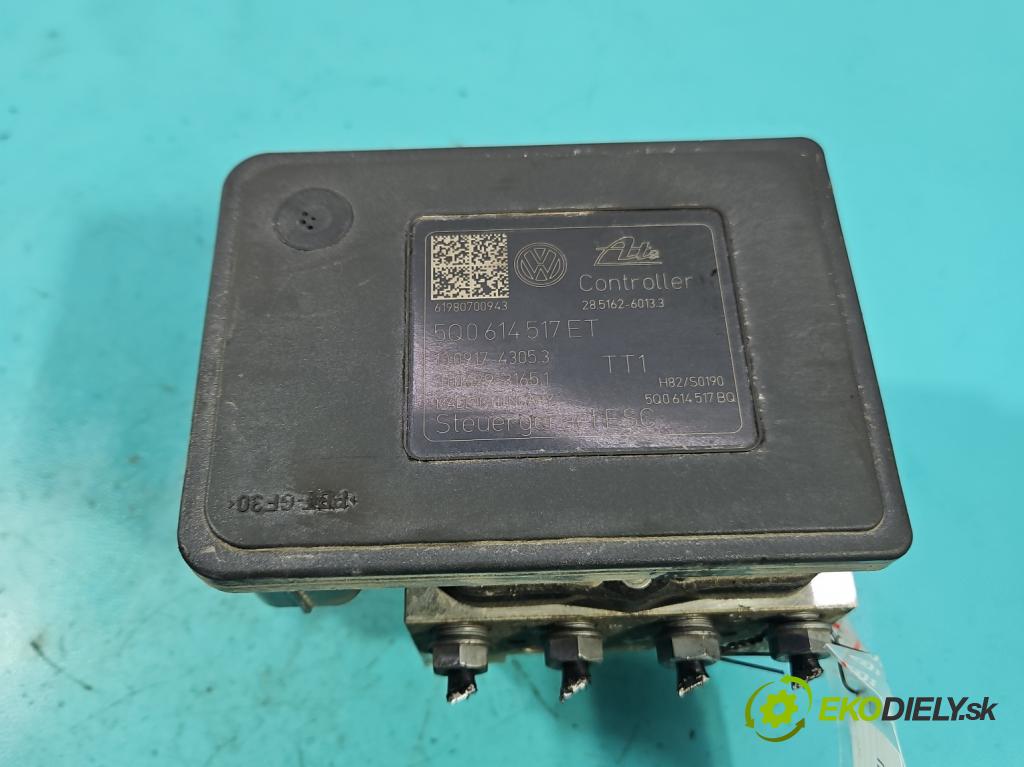 Skoda Octavia III 2013- 1.5 TSI 150 hp manual 110 kW 1498 cm3 5- čerpadlo abs 5Q0614517ET (Pumpa ABS)