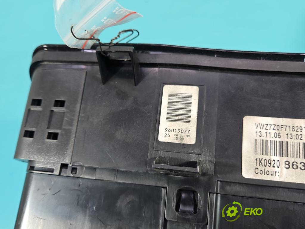 Vw Golf V 2003-2009 1.9 tdi 105 HP manual 77 kW 1896 cm3 5- prístrojovka/ budíky 1K0920863B (Prístrojová doska)
