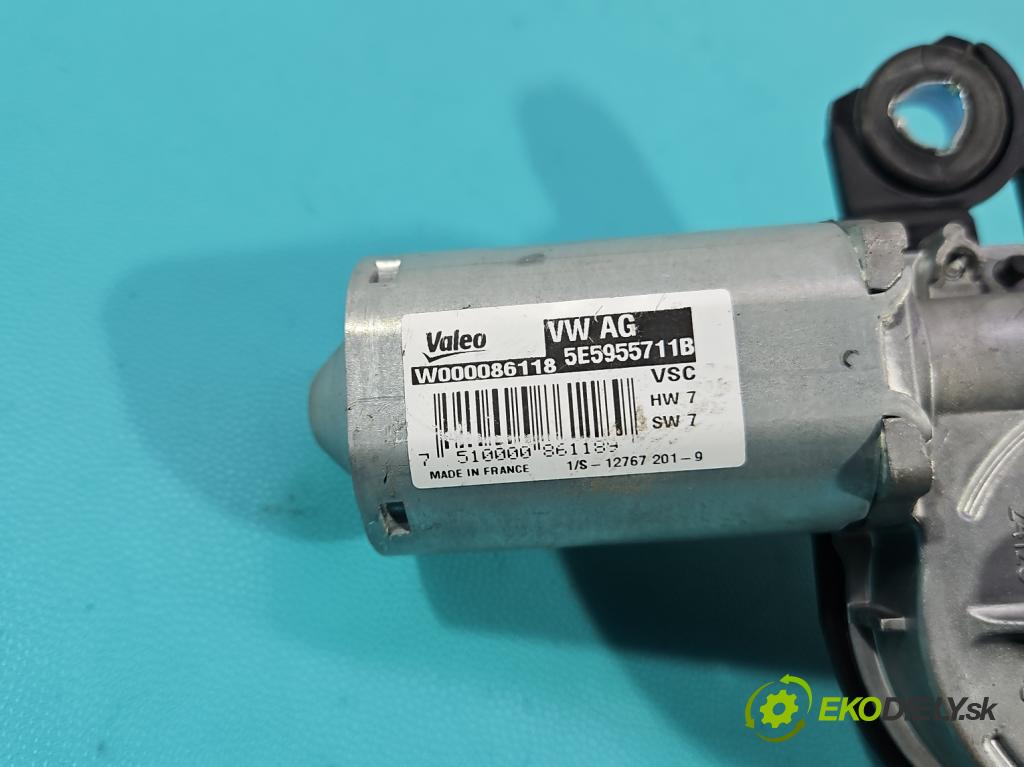 Skoda Octavia III 2013- 1.5 TSI 150 hp manual 110 kW 1498 cm3 5- motor stěrače zadní 5E5955711B