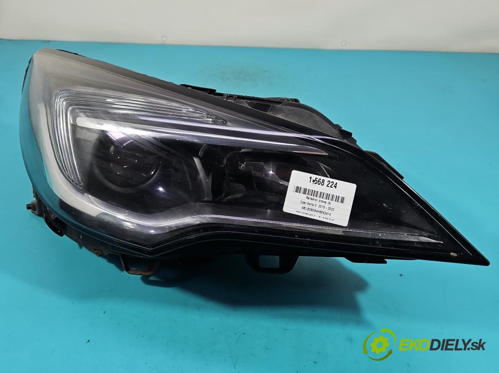 Opel Astra V  2015-2022 1.4 T 125 HP manual 92 kW 1399 cm3 5- Reflektor: pravý 7960400002 (Svetlo predné pravé)