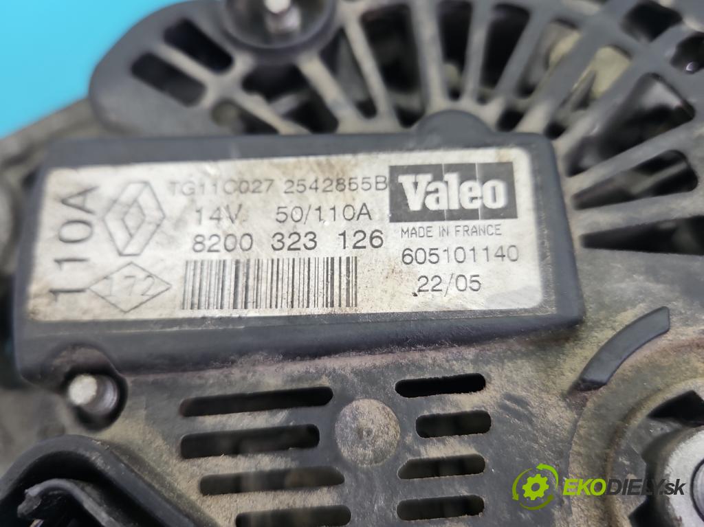 Renault Laguna II 2001-2007 1.6 16V 111KM manual 82 kW 1598 cm3 5- Alternator 8200323126 (Alternátor)