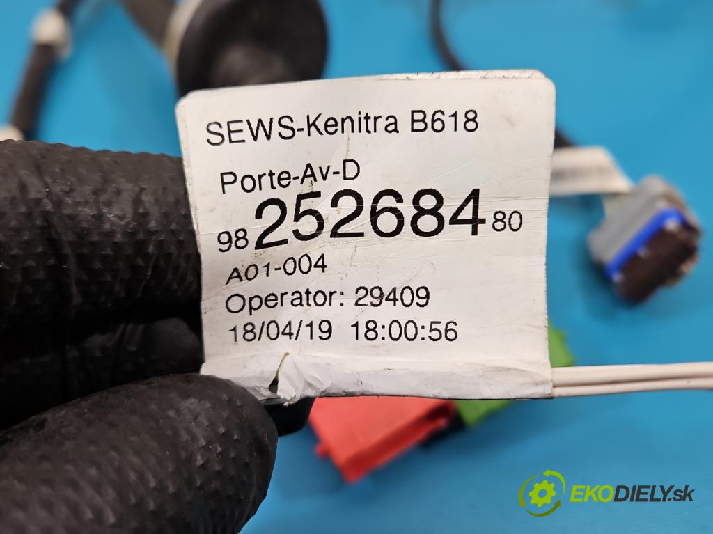 Citroen C3 III 2016-2024 1.2 12V 83 HP manual 61 kW 1199 cm3 5- Zväzok: dvere predné pravých 9825268480