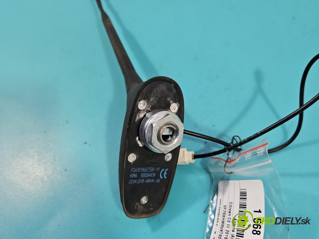 Citroen C3 III 2016-2024 1.2 12V 83 hp manual 61 kW 1199 cm3 5- Antena 9819667580