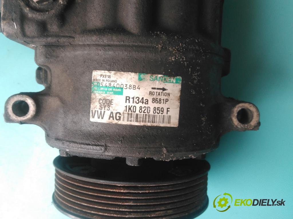 Vw Golf V 2003-2009 1.9 tdi 105 HP manual 77 kW 1896 cm3 5- Kompresor: klimatizácie 1K0820859F (Kompresor klimatizácie)