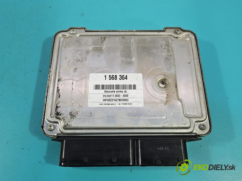 Vw Golf V 2003-2009 1.9 tdi 105 HP manual 77 kW 1896 cm3 5- riadiaca jednotka motora 03G906021KH