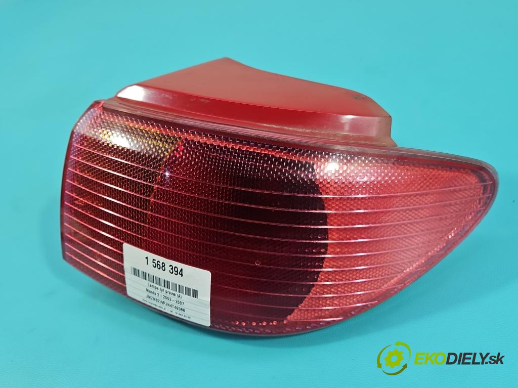 Mazda 2 I 2003-2007 1.2 16V 75 HP manual 55 kW 1242 cm3 5- svetlo / reflektor zadné pravé 3M71-13404-AM (Kľučka dverí ostatné)