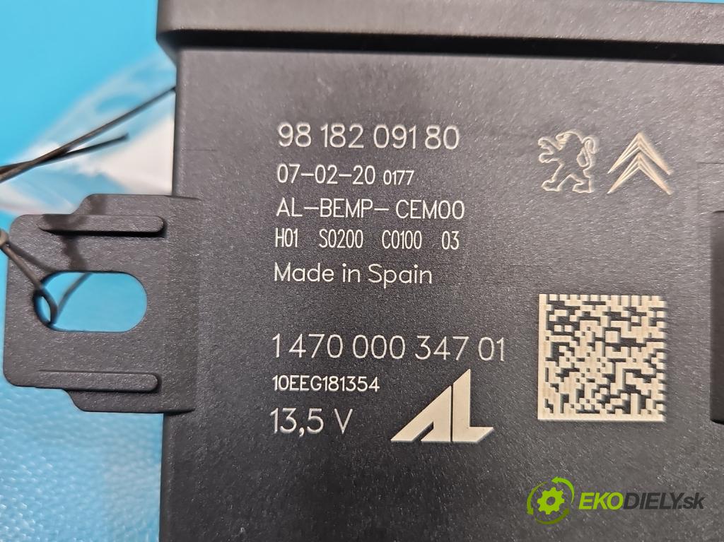 Peugeot 508 II 2018- 1.6 16V 181KM automatic 133 kW 1598 cm3 5- řídící jednotka 9818209180