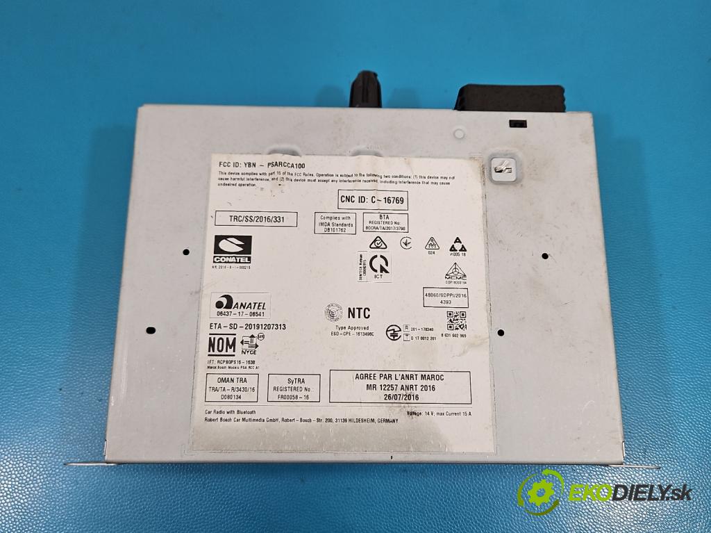 Peugeot 508 II 2018- 1.6 16V 181KM automatic 133 kW 1598 cm3 4- Navigácia: čítačka 9833499380