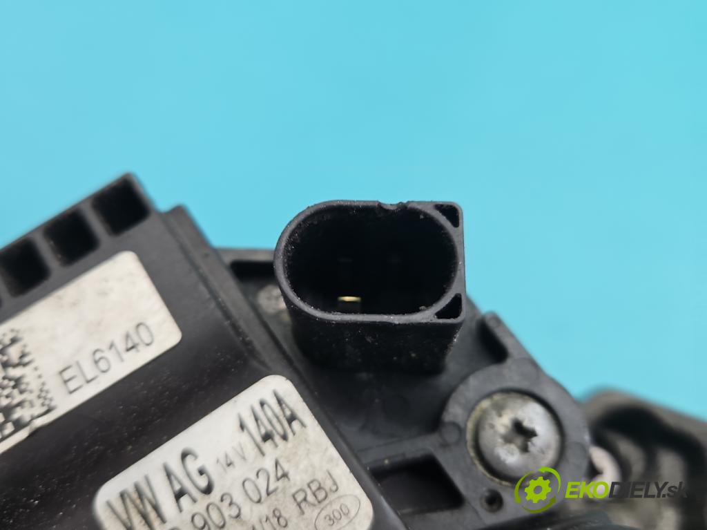 Skoda Rapid 2012-2019 1.4 tdi 90 HP manual 66 kW 1422 cm3 5- Alternator 04B903024 (Alternátor)