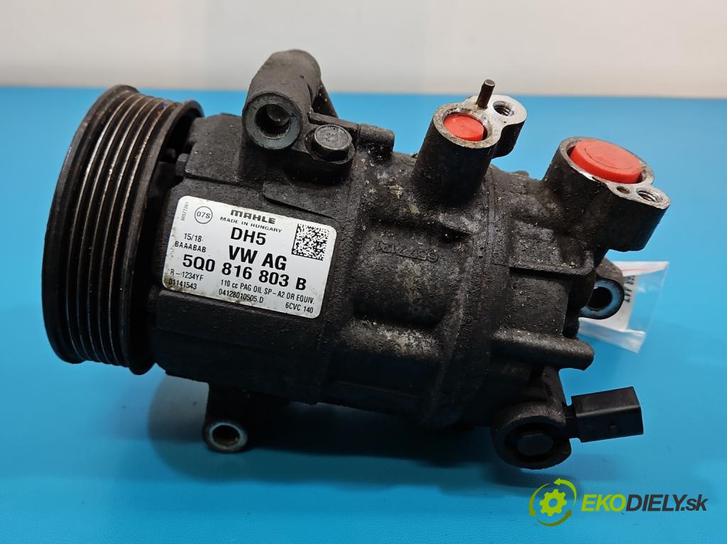 Skoda Rapid 2012-2019 1.4 tdi 90 HP manual 66 kW 1422 cm3 5- Kompresor: klimatizácie 5Q0816803B (Kompresor klimatizácie)