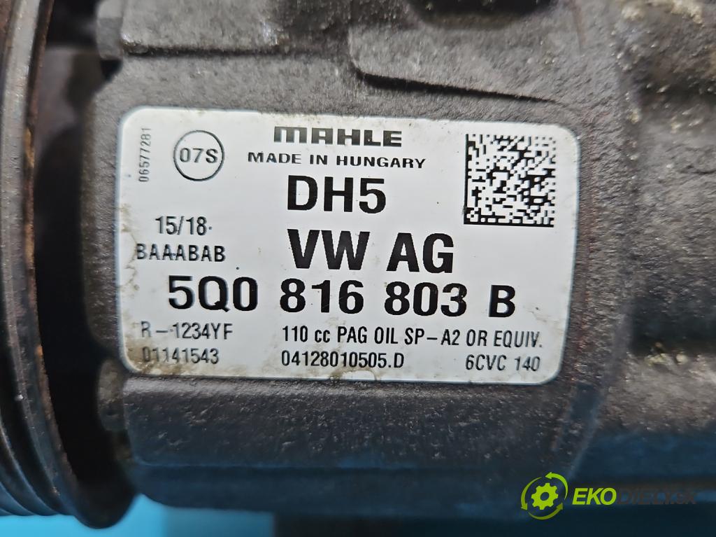Skoda Rapid 2012-2019 1.4 tdi 90 HP manual 66 kW 1422 cm3 5- Kompresor: klimatizácie 5Q0816803B (Kompresor klimatizácie)