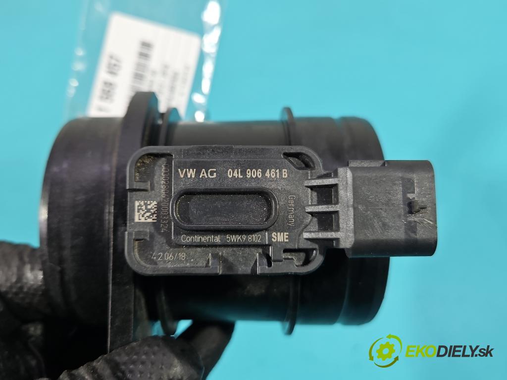 Skoda Rapid 2012-2019 1.4 tdi 90 HP manual 66 kW 1422 cm3 5- průtokoměr: 04L906461B (Váha vzduchu)