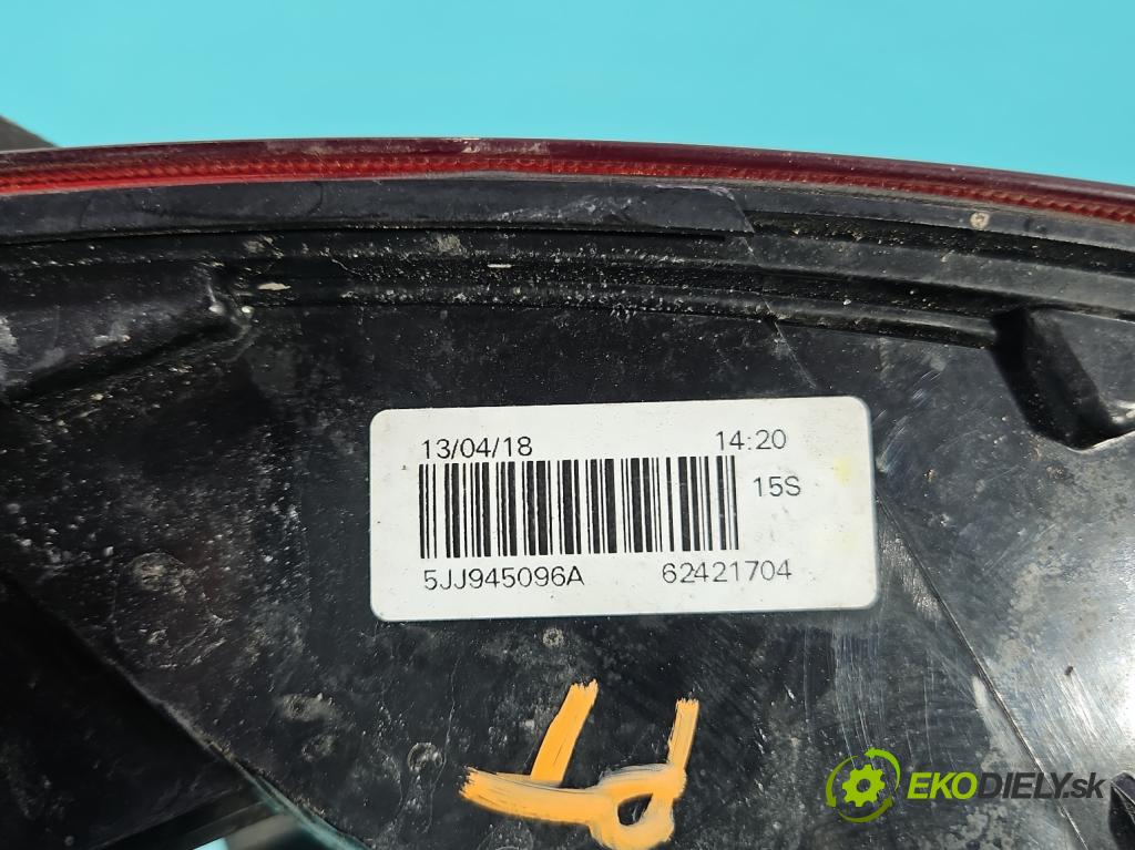 Skoda Rapid 2012-2019 1.4 tdi 90 hp manual 66 kW 1422 cm3 5- světlo zadní pravé 5JJ945312 (Klika dveří ostatní)