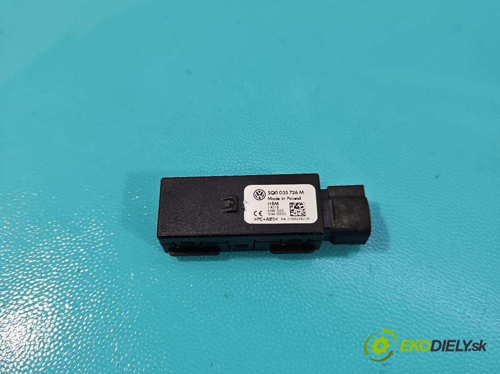 Skoda Rapid 2012-2019 1.4 tdi 90 HP manual 66 kW 1422 cm3 5- zásuvka USB 5Q0035726M