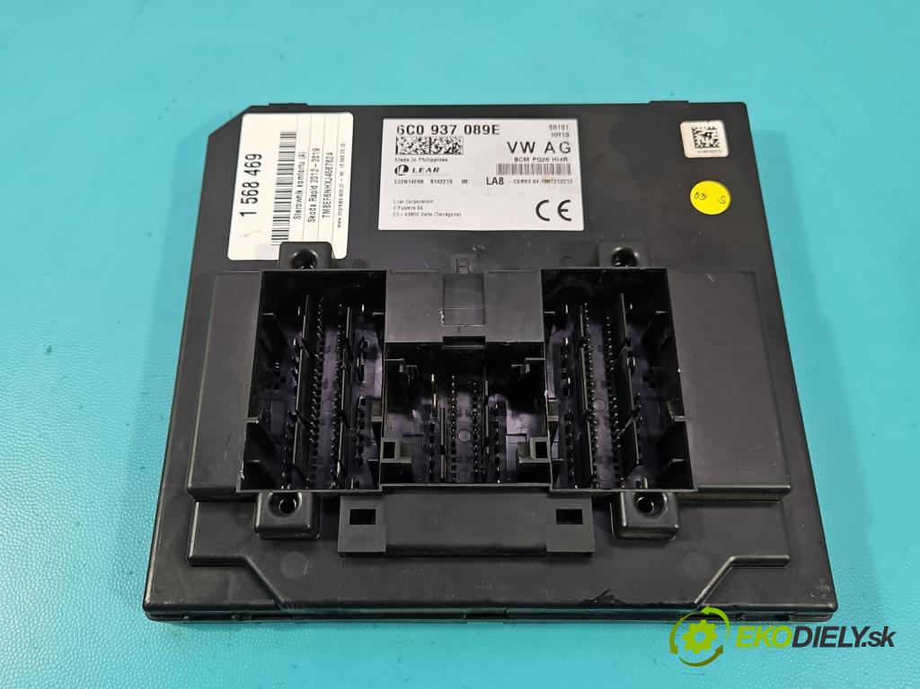 Skoda Rapid 2012-2019 1.4 tdi 90 HP manual 66 kW 1422 cm3 5- riadiaca jednotka komfortu 6C0937089E