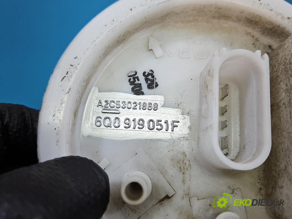 Vw Polo IV 9N 2001-2009 1.2 6V 54 HP manual 40 kW 1198 cm3 5- čerpadlo palivo 6Q0919051F