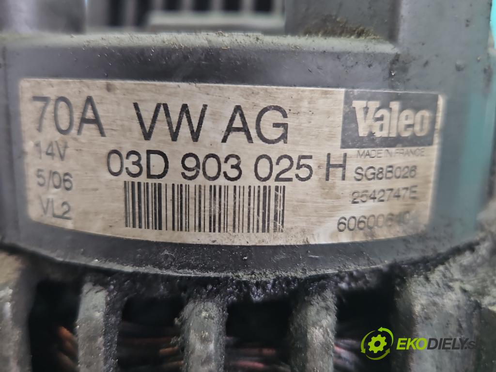 Vw Polo IV 9N 2001-2009 1.2 6V 54 hp manual 40 kW 1198 cm3 5- Alternator 03D903025H (Alternátor)