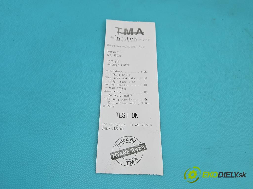 Mercedes A W177 2018- 2.0 T 306KM automatic 225 kW 1991 cm3 4- štartér A2609060100 (Štartér)