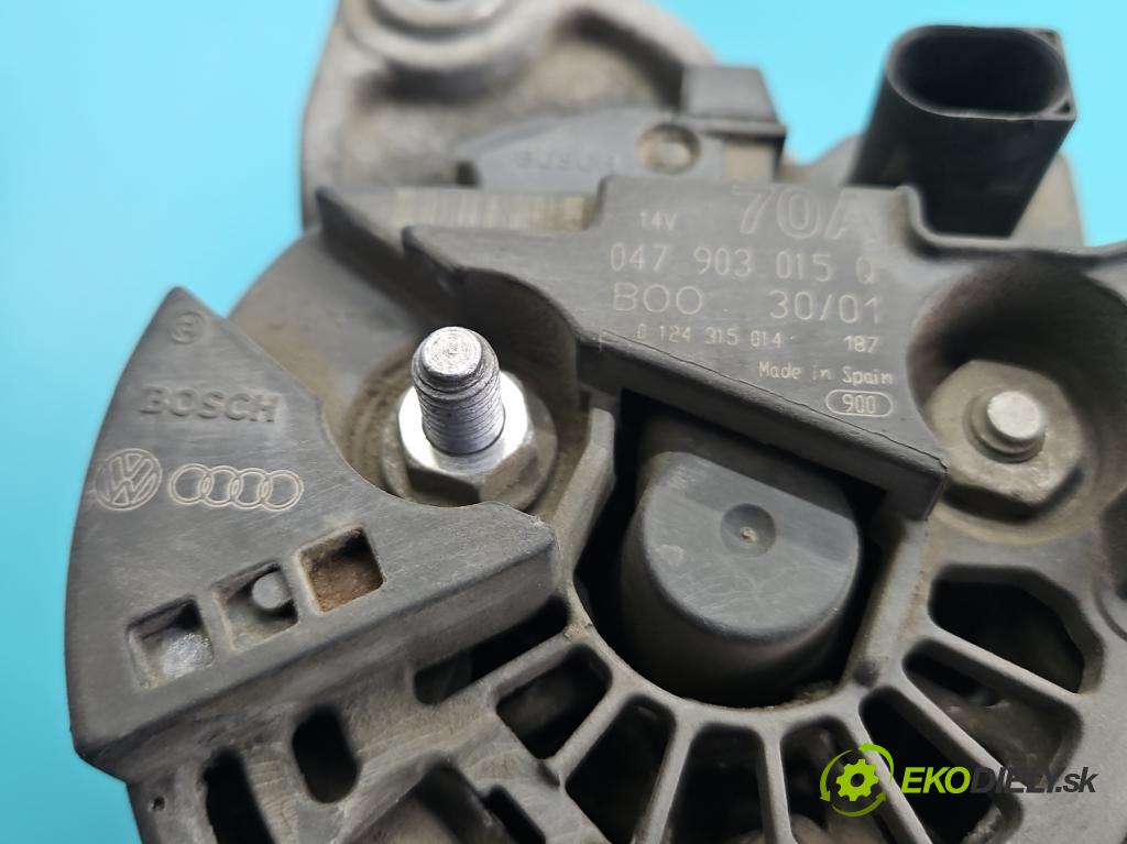 Skoda Fabia I 1999-2007 1.4 MPI 68 HP manual 50 kW 1397 cm3 5- Alternator 0124315014 (Alternátor)