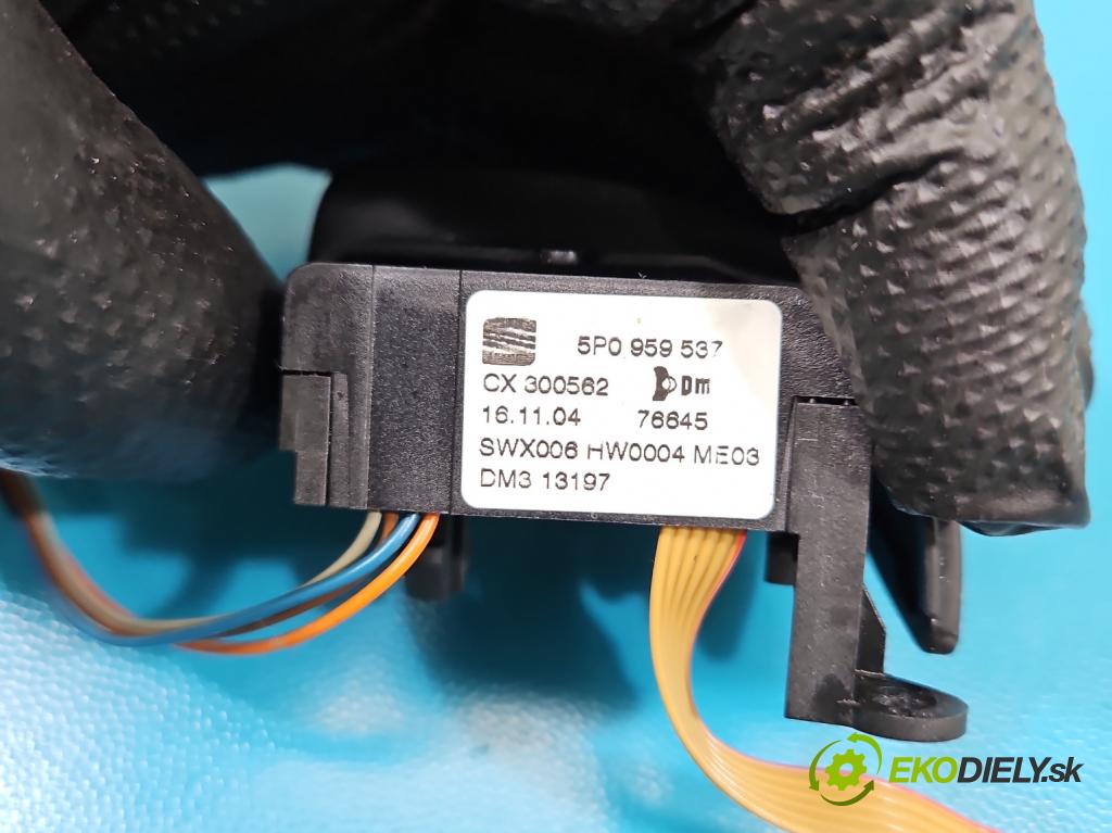 Seat Toledo III 2004-2009 2.0 tdi BKD 140 HP automatic 103 kW 1968 cm3 5- prepínač multifunkční: řízení: 5P0959537 (Prepínacie páčky pod volantom)