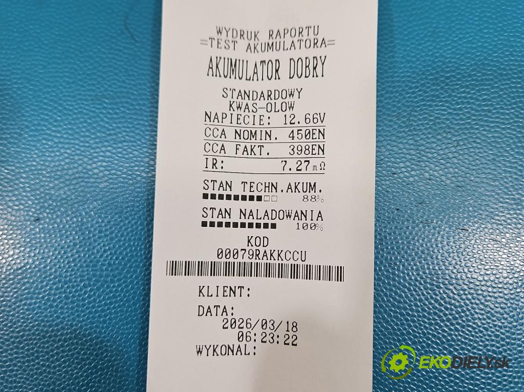 Audi A4 B5 1994-2001 1.8 20V 125 hp manual 92 kW 1781 cm3 5- Akumulator automobilový