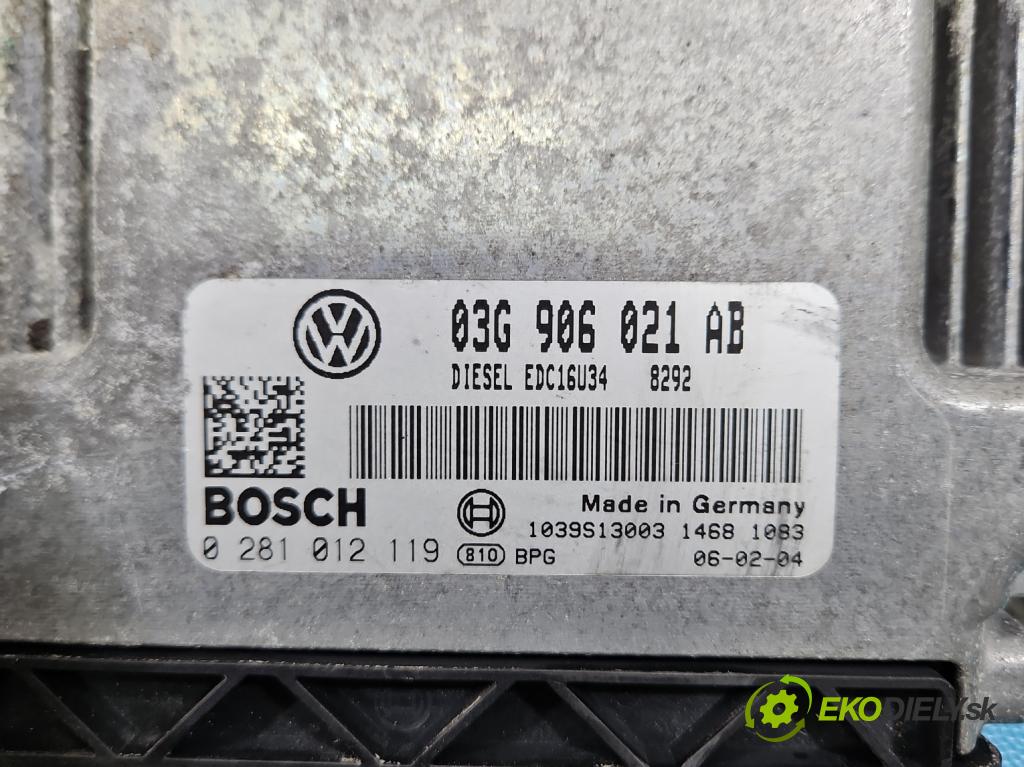 Vw Passat B6 2005-2010 2.0 tdi 140 HP manual 103 kW 1968 cm3 5- riadiaca jednotka motora 03G906021AB