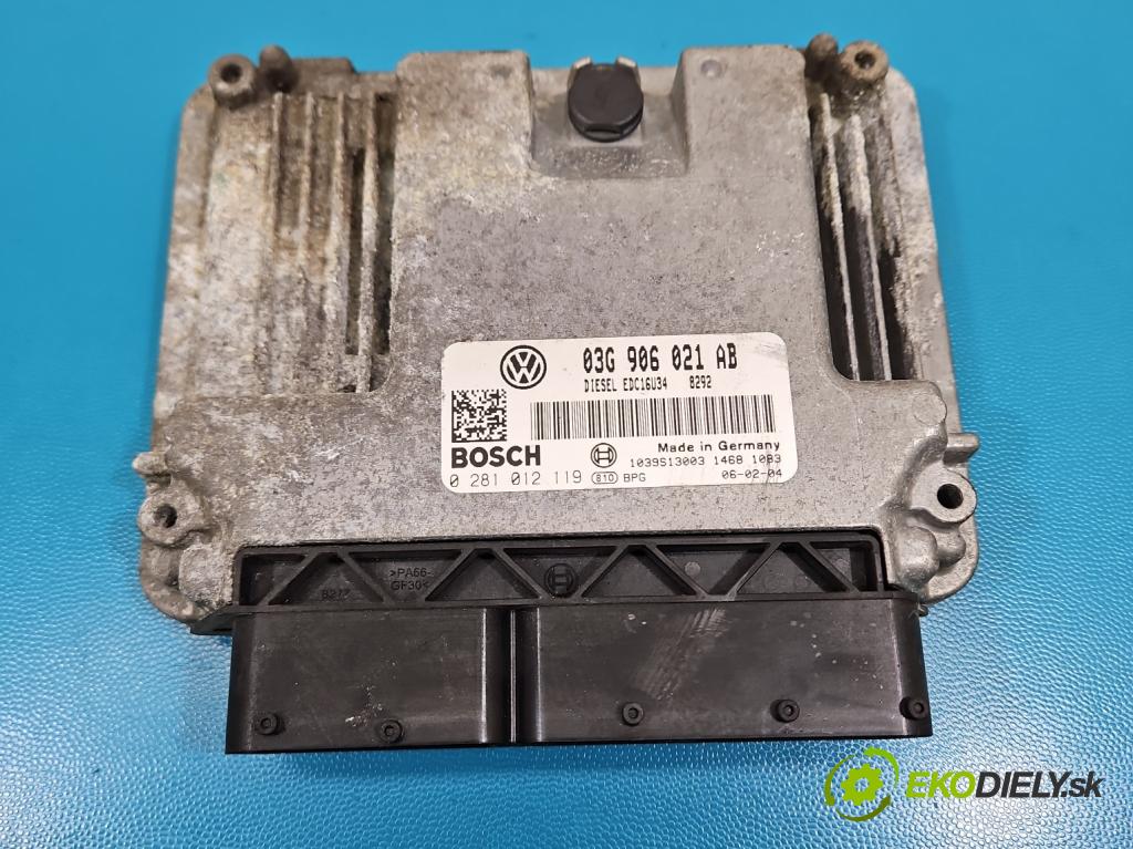 Vw Passat B6 2005-2010 2.0 tdi 140 HP manual 103 kW 1968 cm3 5- riadiaca jednotka motora 03G906021AB