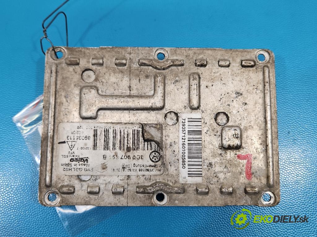 Vw Passat B6 2005-2010 2.0 tdi 140 hp manual 103 kW 1968 cm3 5- měnič xenon 3D0907391B (Řídící jednotka xenonu)