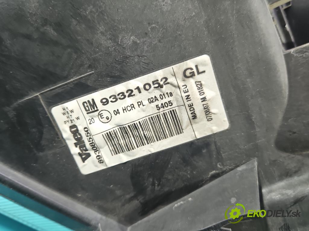 Opel Meriva A 2002-2010 1.6 16V 105 hp automatic 77 kW 1598 cm3 5- světlo levý 93321052 (Klika dveří ostatní)