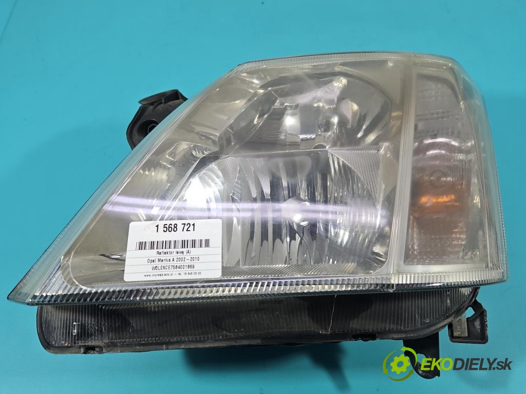 Opel Meriva A 2002-2010 1.6 16V 105 hp automatic 77 kW 1598 cm3 5- světlo levý 93321052 (Klika dveří ostatní)