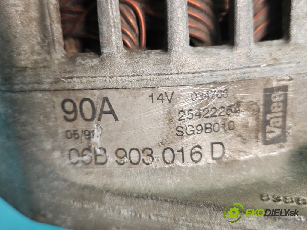 Audi A4 B5 1994-2001 1.8 20V 125 HP manual 92 kW 1781 cm3 5- Alternator 06B903016D (Alternátor)