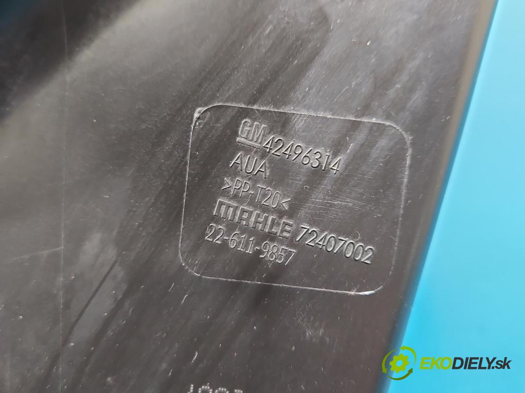 Opel Astra V  2015-2022 1.4 T 125 hp manual 92 kW 1399 cm3 5- obal filtra vzduchu 42496314 (Kryt vzduchového filtru)