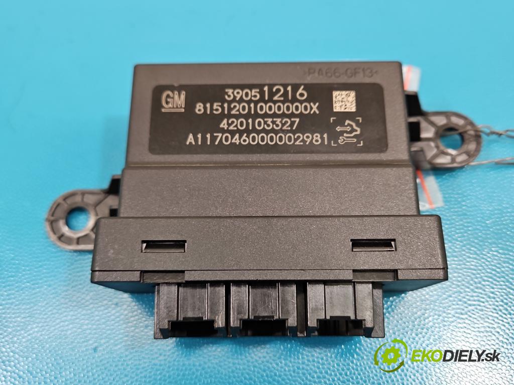 Opel Astra V  2015-2022 1.4 T 125 HP manual 92 kW 1399 cm3 5- riadiaca jednotka parkovaní: 39051216