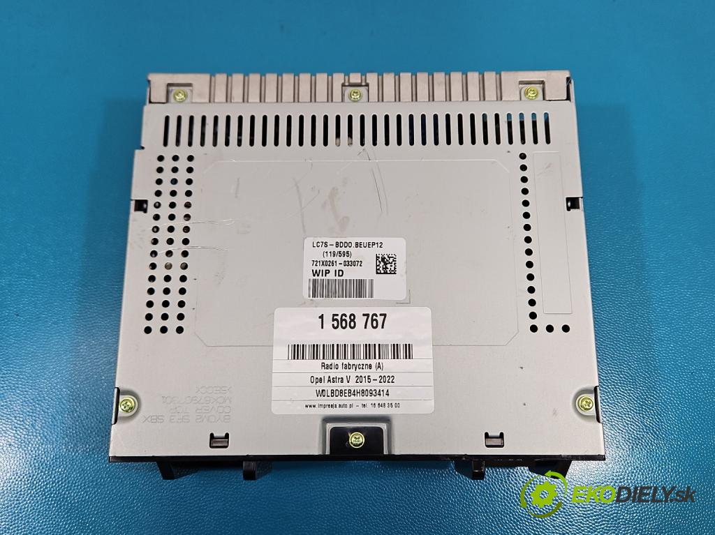 Opel Astra V  2015-2022 1.4 T 125 HP manual 92 kW 1399 cm3 5- Radio originál 42532870