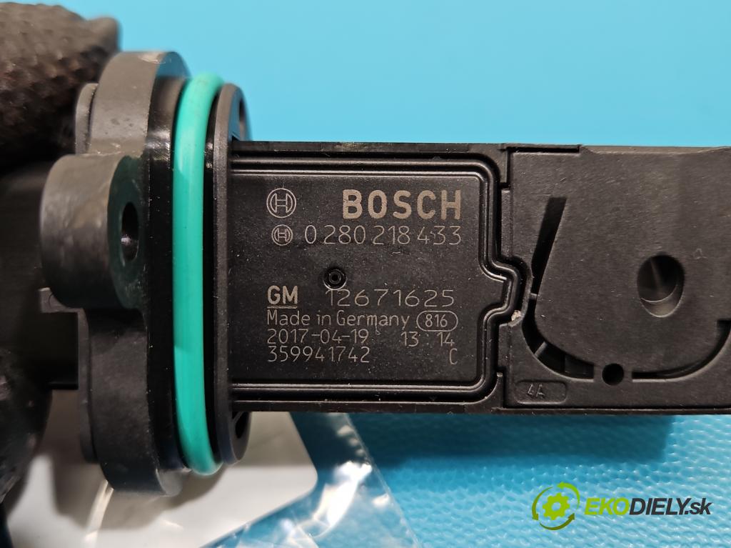 Opel Astra V  2015-2022 1.4 T 125 HP manual 92 kW 1399 cm3 5- průtokoměr: 0280218433 (Váha vzduchu)