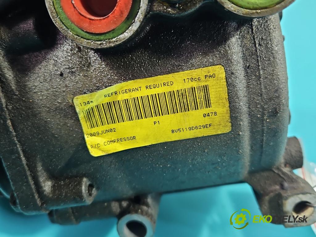 Ford Fiesta Mk7 2008-2017 1.2 16V 82 HP manual 60 kW 1242 cm3 5- Kompresor: klimatizácie 8V5119D629EF (Kompresor klimatizácie)
