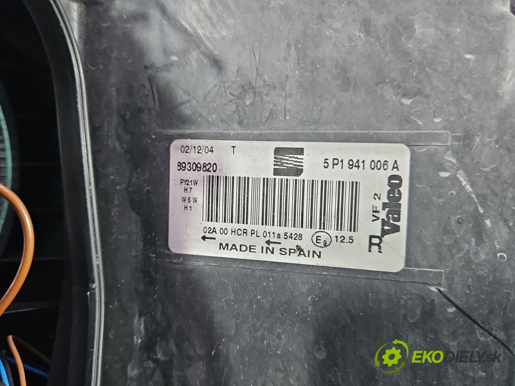 Seat Toledo III 2004-2009 2.0 tdi BKD 140 HP automatic 103 kW 1968 cm3 5- Reflektor: pravý 5P1941006A (Svetlo predné pravé)