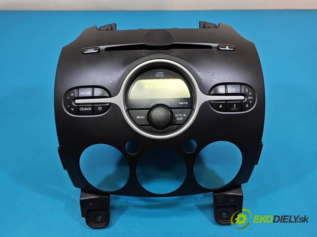 Mazda 2 II 2007-2014 1.3 16V 86 HP manual 63 kW 1349 cm3 3- Radio originál DF7466AR0