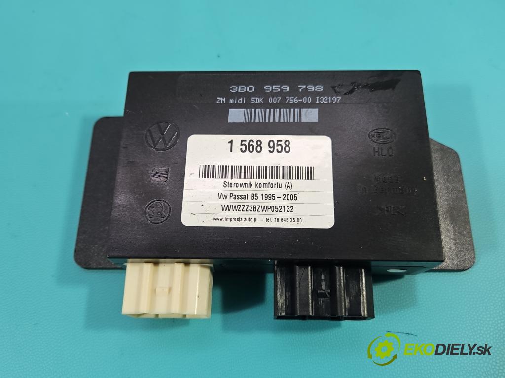 Vw Passat B5 1995-2005 1.6 8V 101 HP manual 74 kW 1595 cm3 4- riadiaca jednotka komfortu 3B0959798