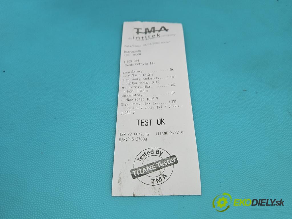 Skoda Octavia III 2013- 1.5 TSI 150 hp manual 110 kW 1498 cm3 5- startér: 02M911024J (Startér)