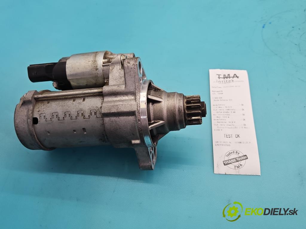 Skoda Octavia III 2013- 1.5 TSI 150 HP manual 110 kW 1498 cm3 5- štartér 02M911024J (Štartér)