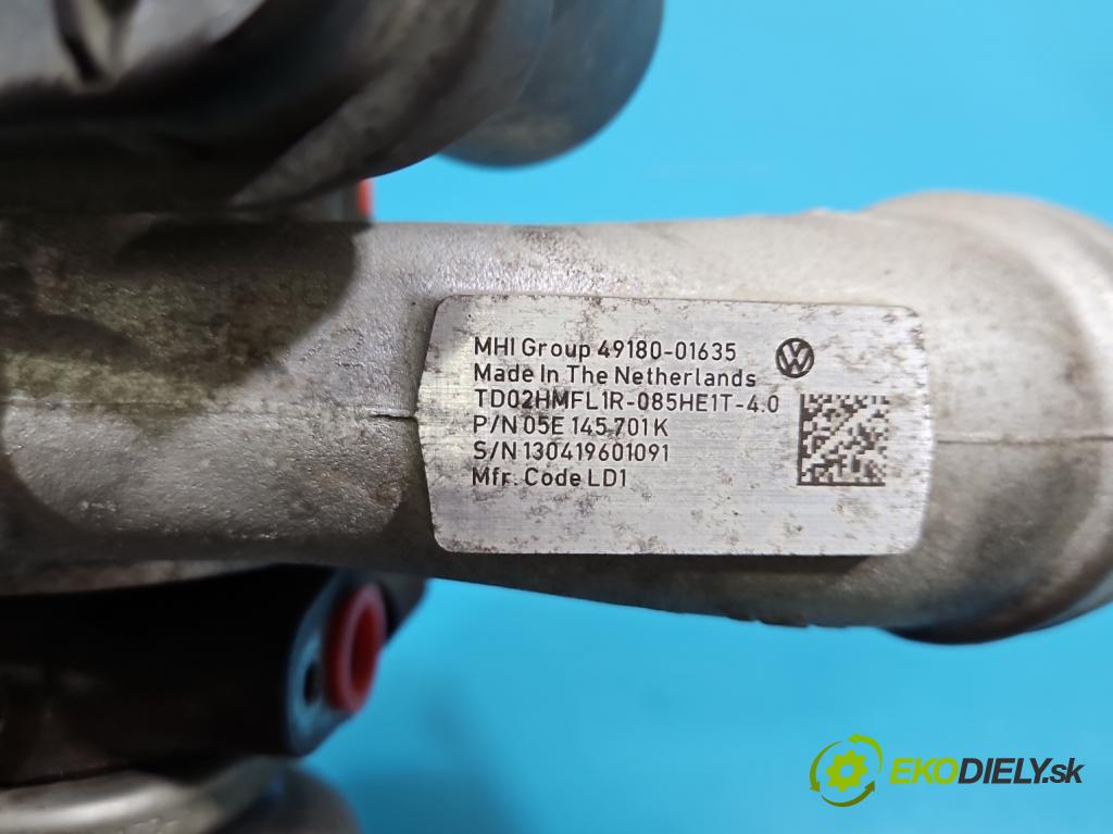 Skoda Octavia III 2013- 1.5 TSI 150 hp manual 110 kW 1498 cm3 5- Turbodmychadlo 49180-01635 (Kompletní turbodmychadlo)