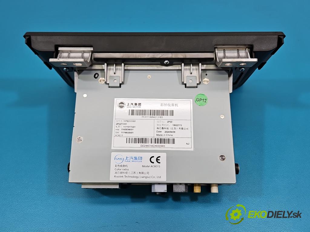 MG MG3  24- 1.5 16V 102 HP automatic 75 kW 1498 cm3 5- Zobrazit: 7F3111AR4013183 (Prístrojová doska)