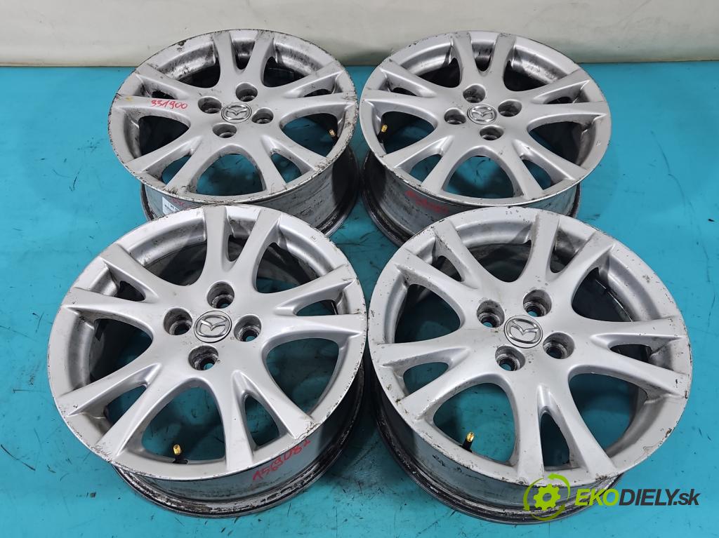 Mazda 2 II 2007-2014 1.3 16V 86 HP manual 63 kW 1349 cm3 3- Disk hliník 16" komplet 9965786560