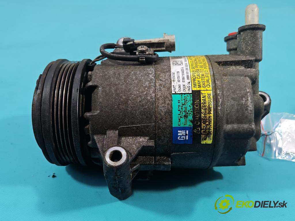 Opel Meriva A 2002-2010 1.6 16V 105 HP automatic 77 kW 1598 cm3 5- Kompresor: klimatizácie 13124750 (Kompresor klimatizácie)