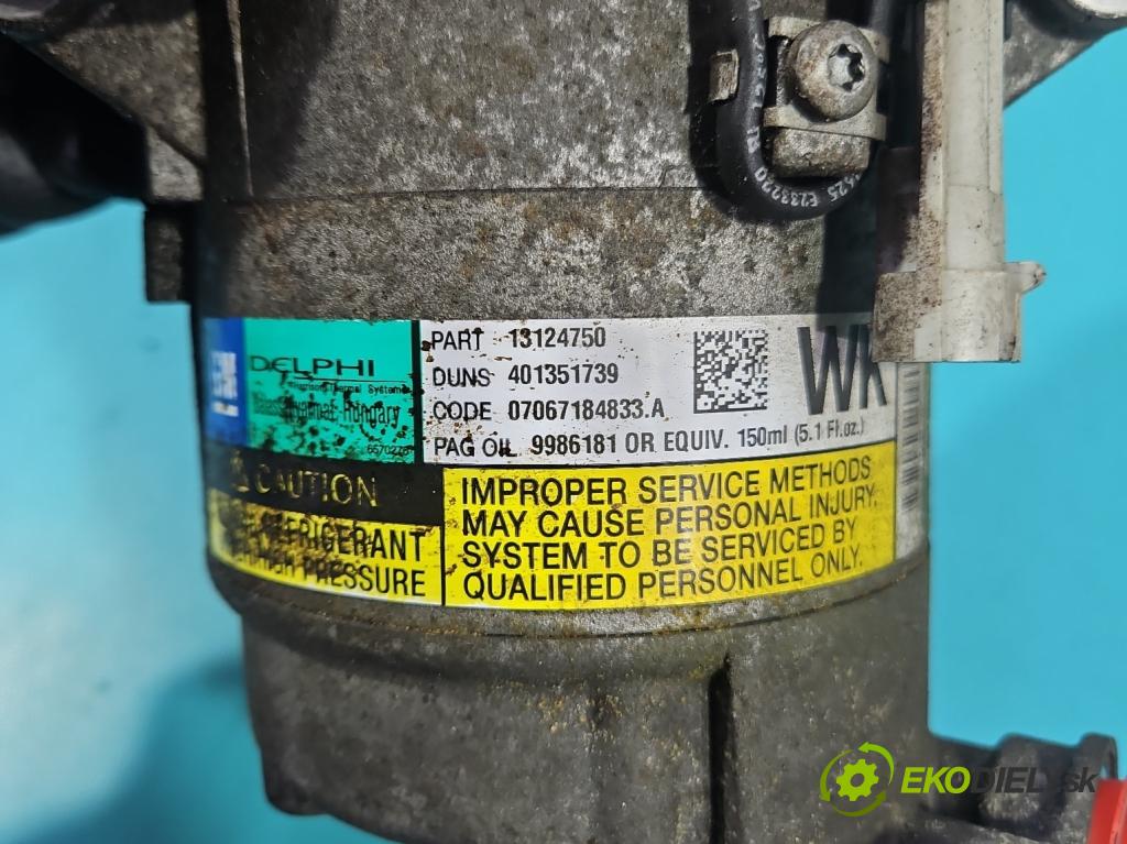 Opel Meriva A 2002-2010 1.6 16V 105 HP automatic 77 kW 1598 cm3 5- Kompresor: klimatizácie 13124750 (Kompresor klimatizácie)