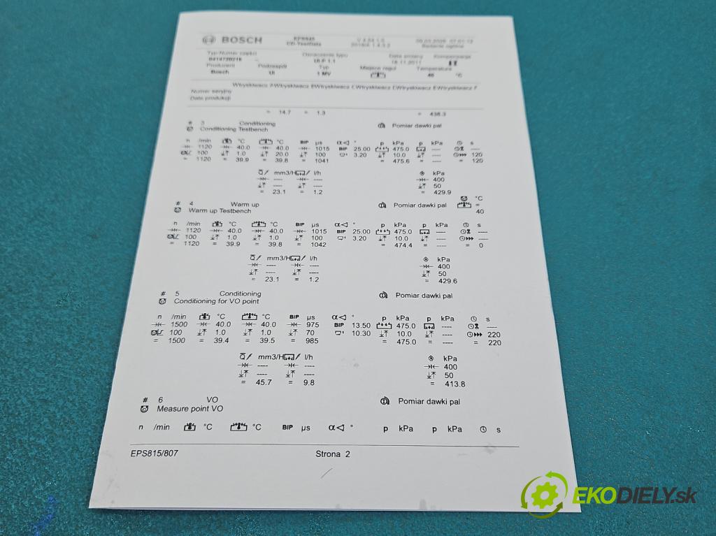 Vw Passat B5 1995-2005 1.9 tdi 131 HP manual 96 kW 1896 cm3 5- vstrekovacie čerpadlo 0414720216 (Vstrekovač paliva)