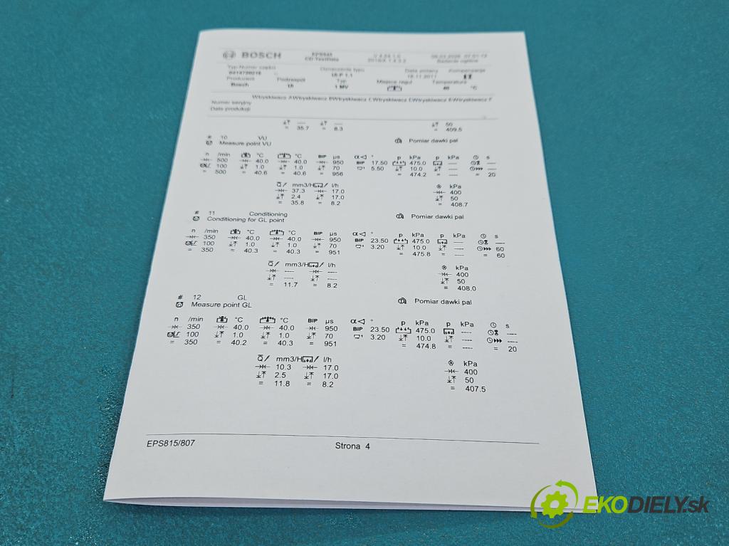 Vw Passat B5 1995-2005 1.9 tdi 131 HP manual 96 kW 1896 cm3 5- vstrekovacie čerpadlo 0414720216 (Vstrekovač paliva)