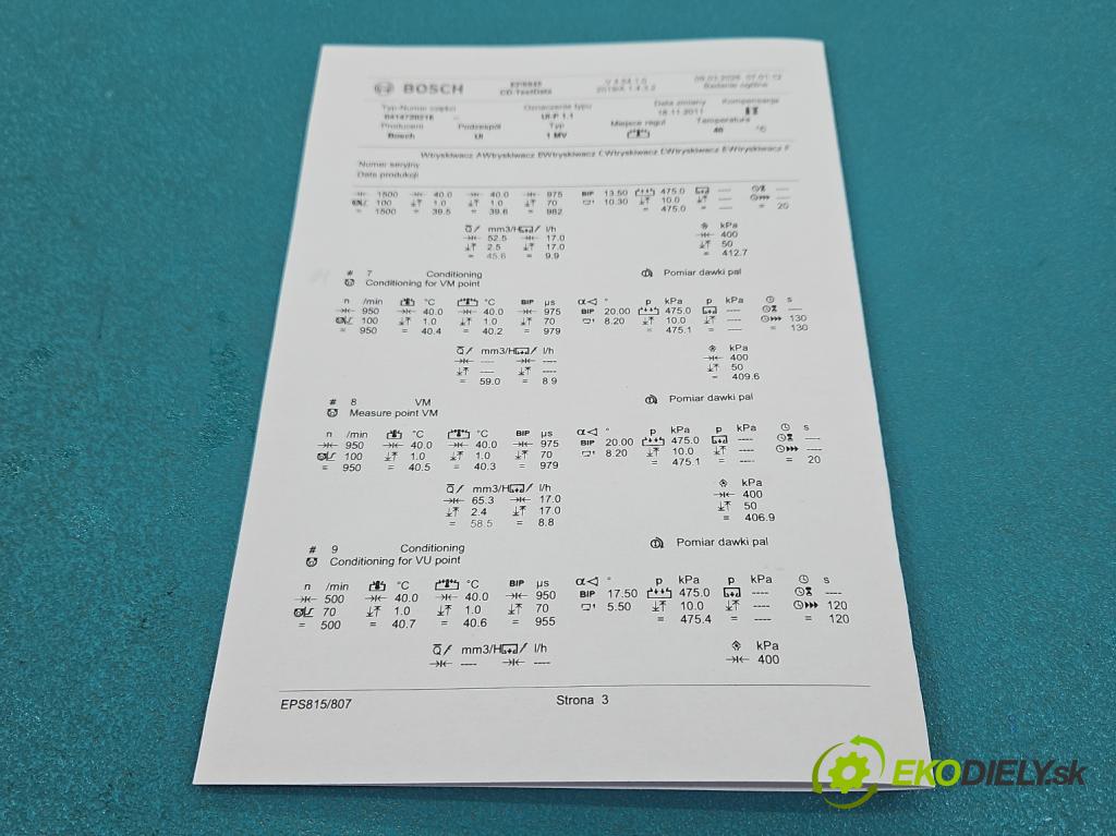Vw Passat B5 1995-2005 1.9 tdi 131 HP manual 96 kW 1896 cm3 5- vstrekovacie čerpadlo 0414720216 (Vstrekovač paliva)