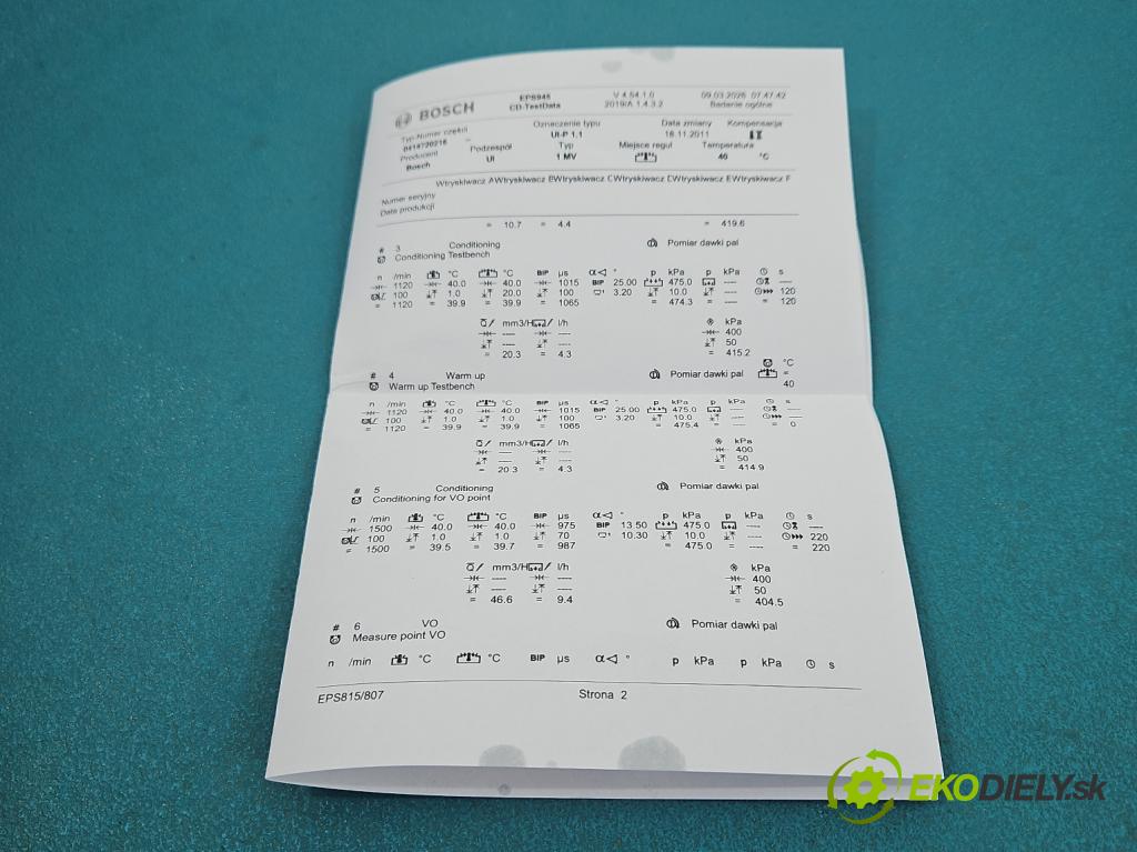 Vw Passat B5 1995-2005 1.9 tdi 131 HP manual 96 kW 1896 cm3 5- vstrekovacie čerpadlo 0414720216 (Vstrekovač paliva)